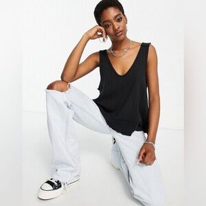 Free People We the Free Harper Black Tank Size Small